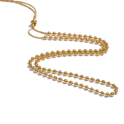 Beaded Chain Necklace & Bracelet Set