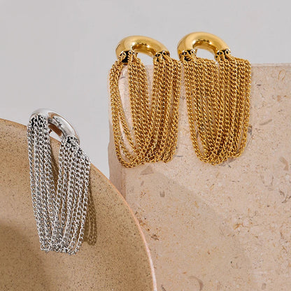 Long Tassel Drop Earrings