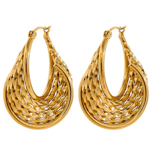 Twisted Hollow Hoop Earrings