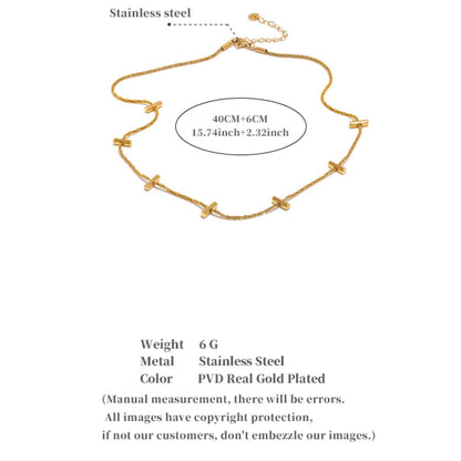 Gold & Platinum Tone Link Chain Necklace