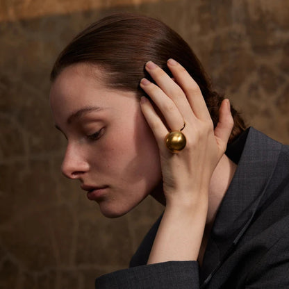 Bold Ball Adjustable Ring