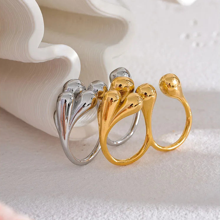 Bold Geometric Textured Ring