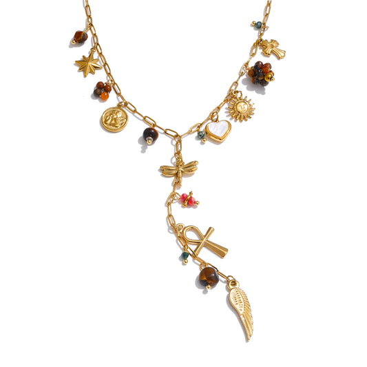 Natural Stone Pendant Necklace