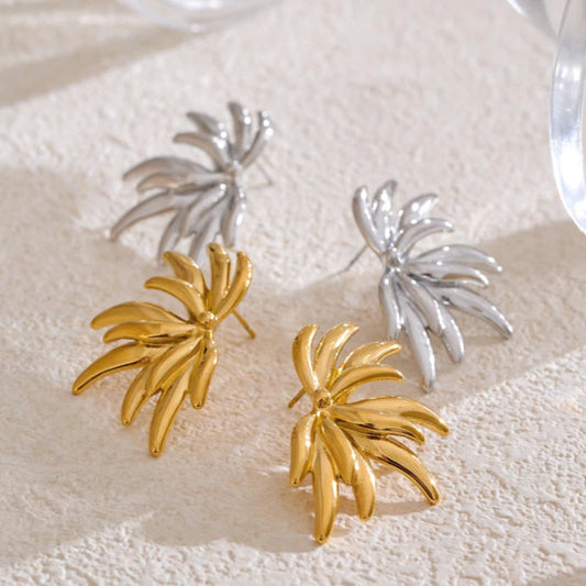 Floral Statement Stud Earrings