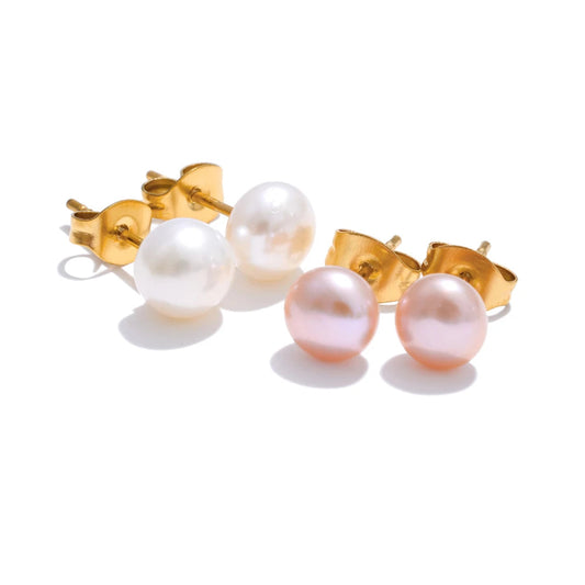 Freshwater Pearl Stud Earrings