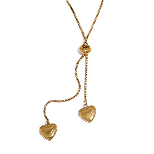 Long Heart Pendant Necklace