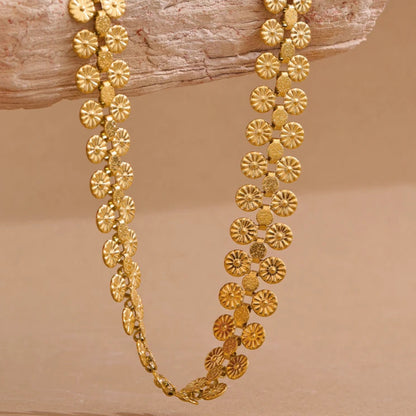 Coin Flower Necklace & Bracelet Set