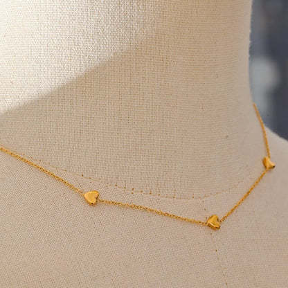 Delicate Heart Chain Necklace