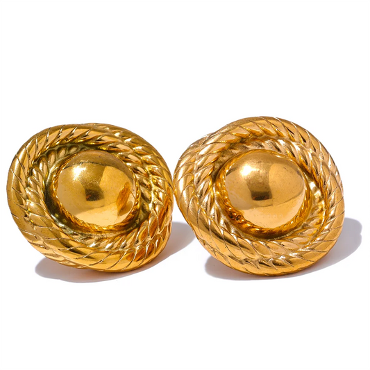 Classic Round Stud Earrings