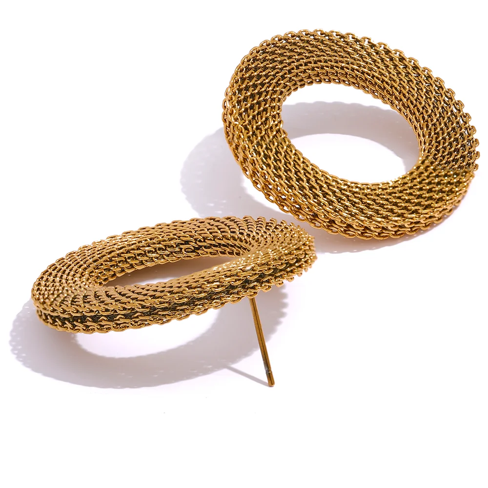 Hollow Round Stud Earrings