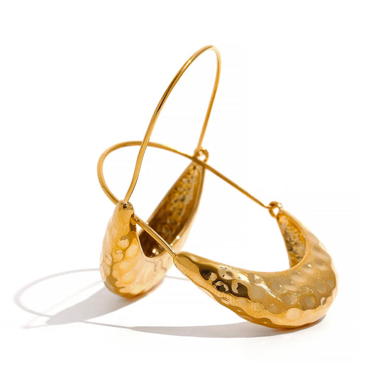 Golden Dangle Hoop Earrings