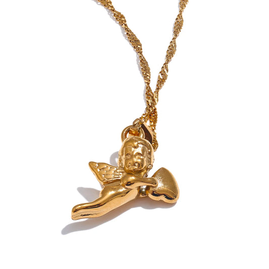 Angel Heart Pendant Necklace