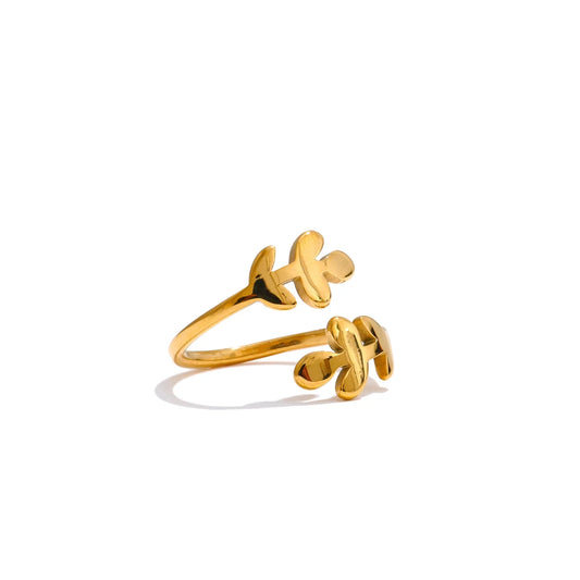 Leafy Plant-Inspired Ring