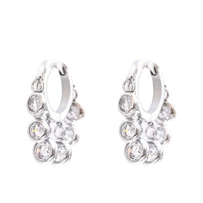 Colorful Cubic Zirconia Hoop Earrings