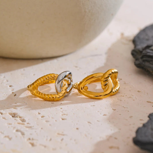 Adjustable Hollow Knot Open Ring