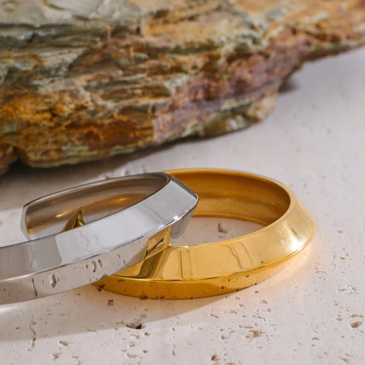 Gold Polished Cuff Bracelet