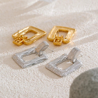 Geometric Rectangle Drop Earrings