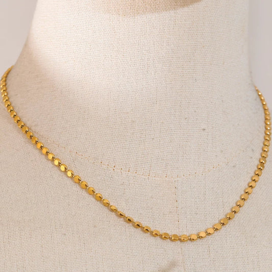 Cleo Bright Square Chain Necklace