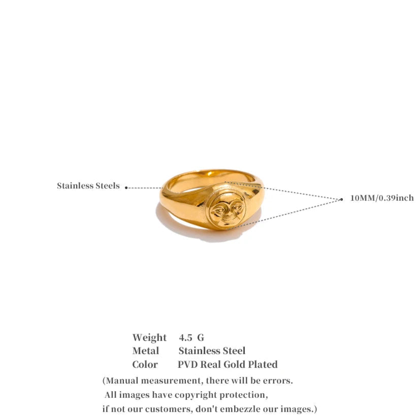 Cast Face Statement Ring
