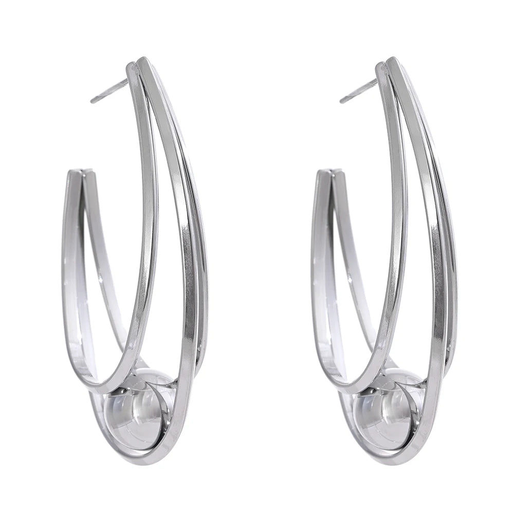 Geometric Huggie Hoop Earrings