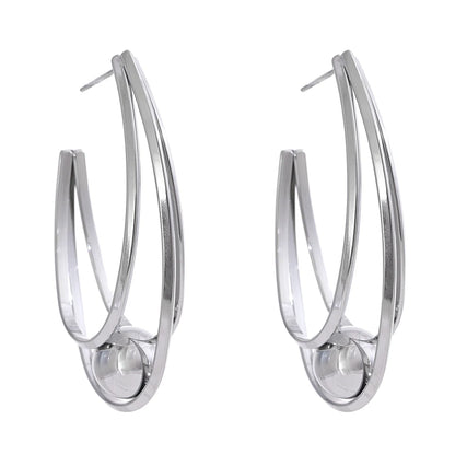 Geometric Huggie Hoop Earrings