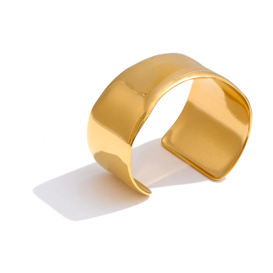 Bold Wide Gold Cuff Bracelet