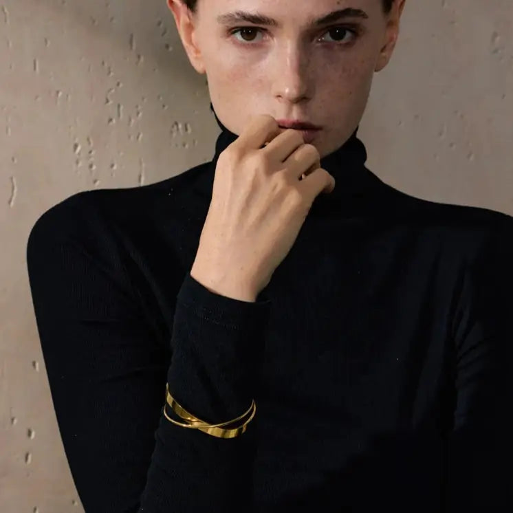 geometric open cuff bracelet