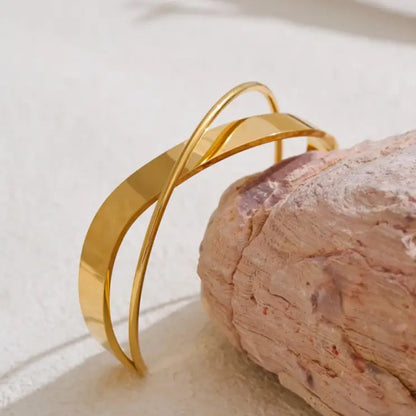 geometric open cuff bracelet