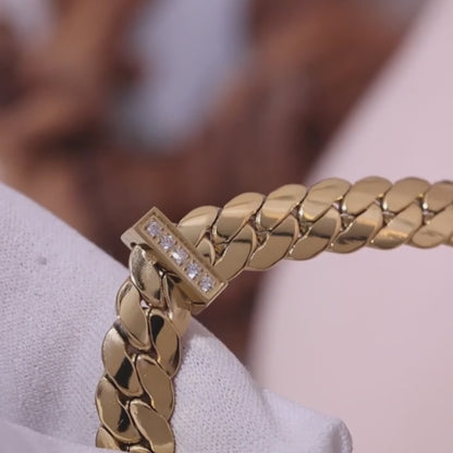 Cuban Chain Necklace with Cubic Zirconia
