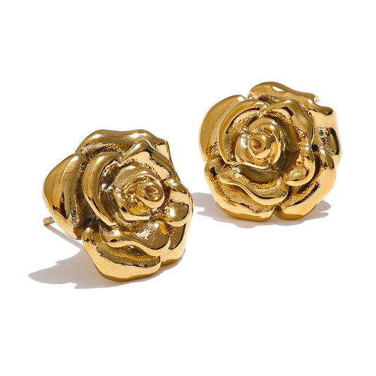 Rose Flower Stud Earrings